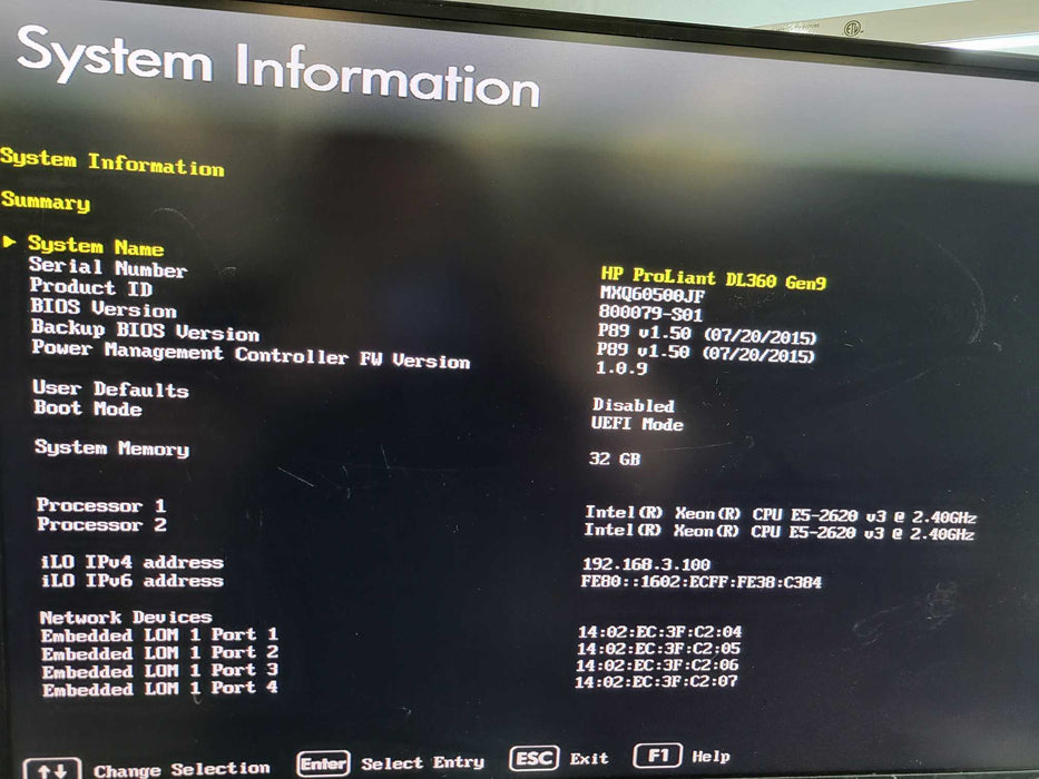 HP ProLiant DL360 Gen9 - 2x Xeon E5-2620 v3 32GB DDR4 P440ar 2x500W PSU %