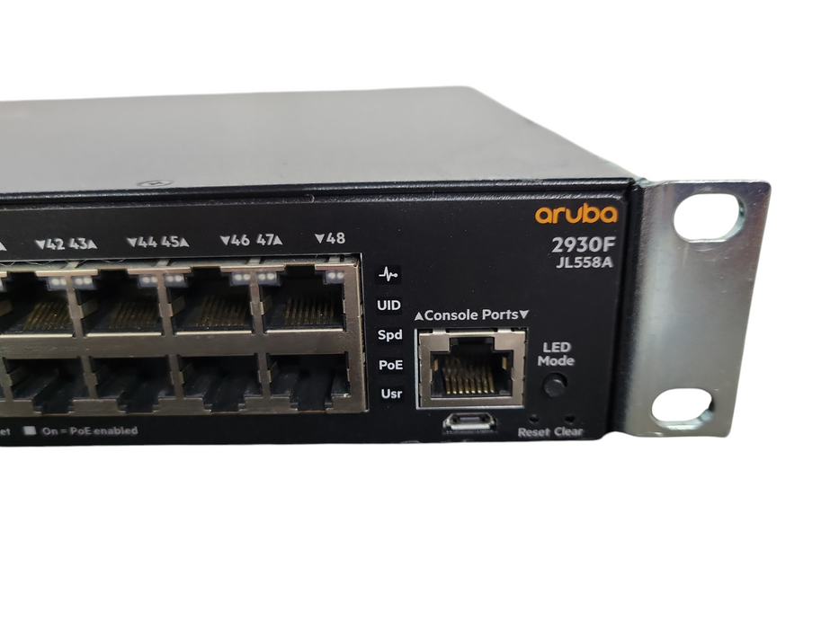 Aruba Networking 2930F 48G PoE+ 4SFP+ 740W Switch JL558A w/ Rack Ears !