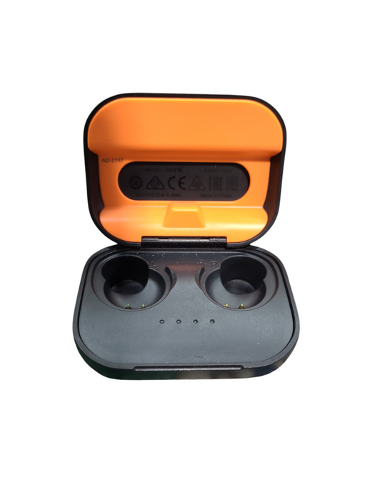 Skullcandy Grind Fuel True Wireless In-Ear Earbuds - True Black/Orange Case