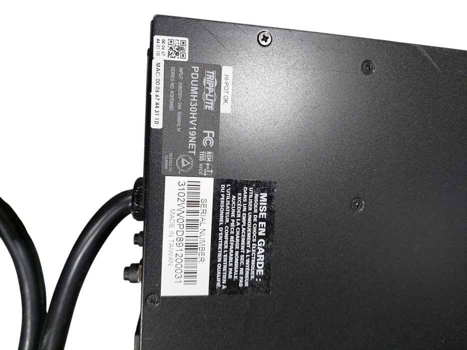 Tripp-Lite PDU Model: PDUMH30HV19NET =