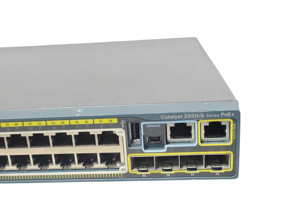 Cisco WS-C2960S-48FPS-L V03 48 Port Gigabit PoE+ Managed Switch Q_