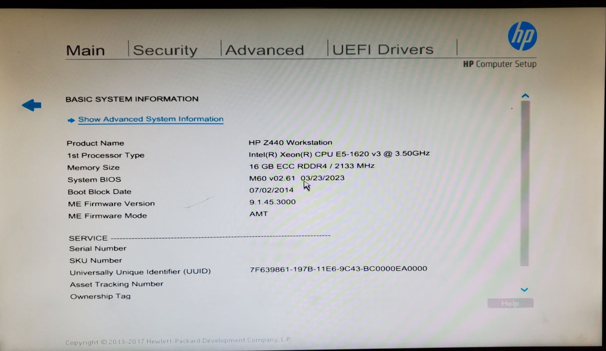 HP Z440 Workstation Xeon E5-1620 v3 16GB DDR4 - No HDD/GPU