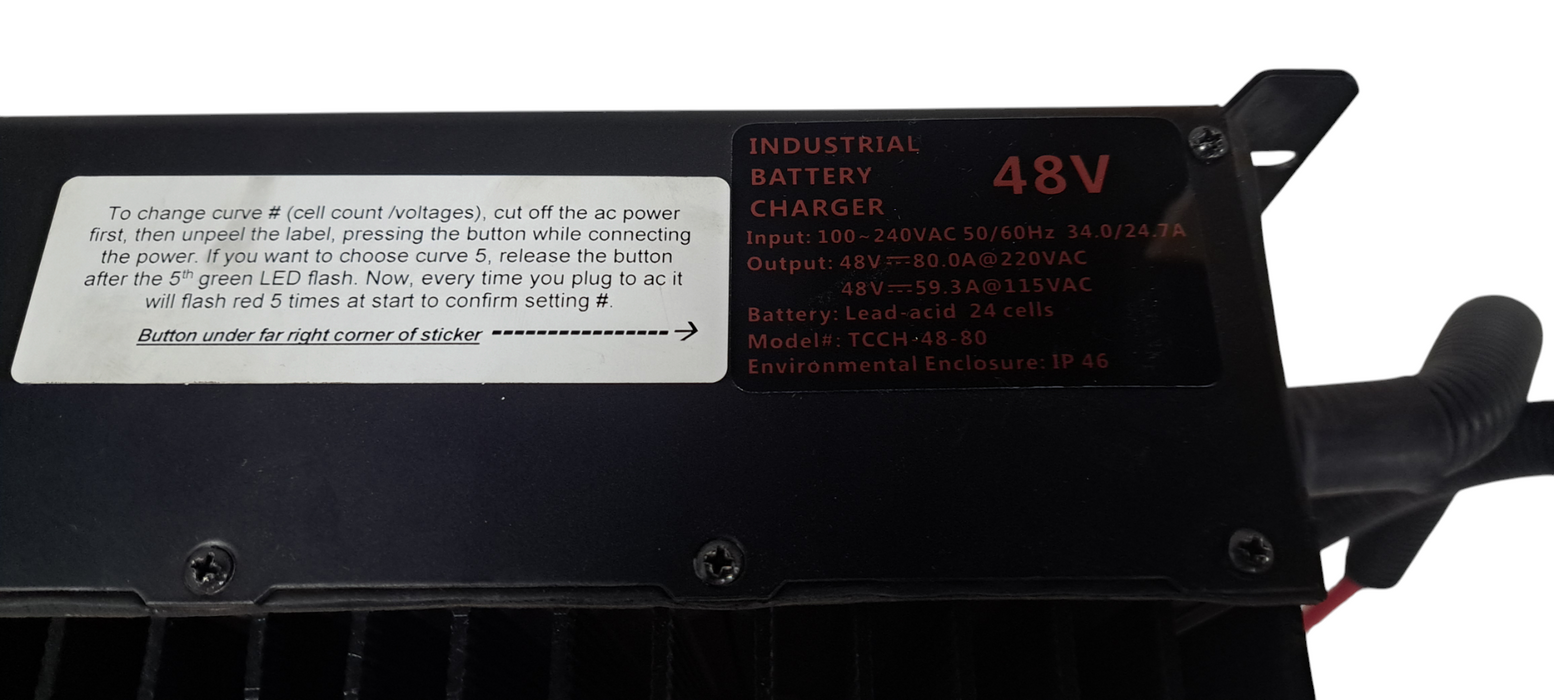 Industrial 48V /80A Lead-Acid Battery Charger TCCH-48-80| Untested