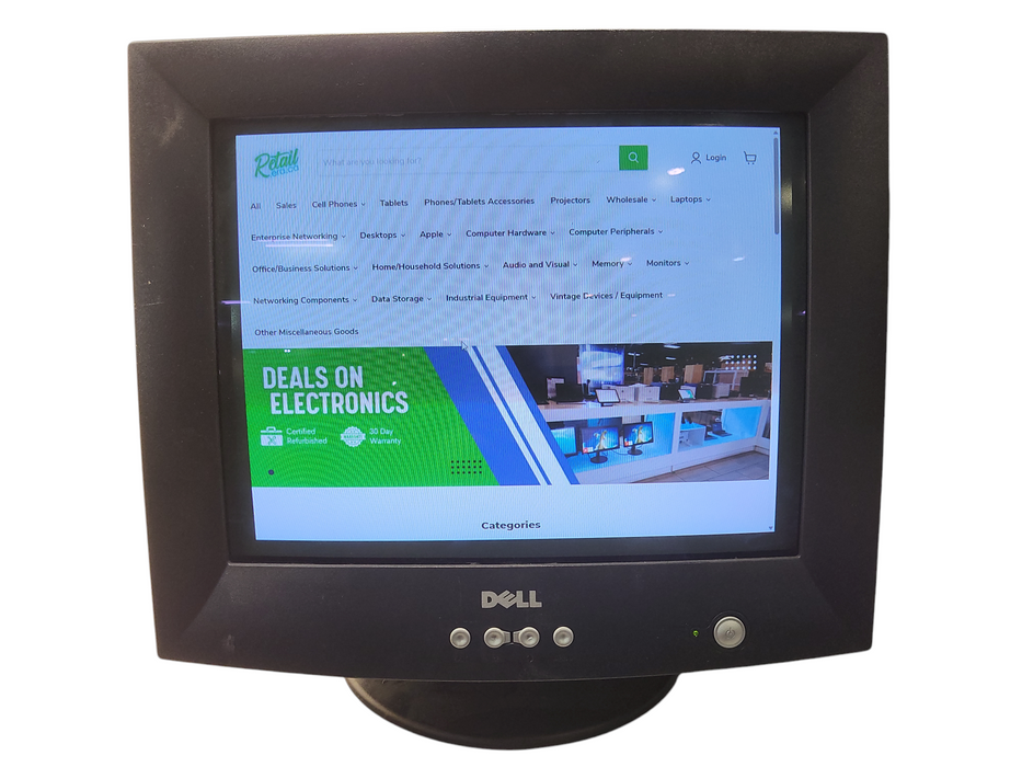 Vintage Dell E773c 17" VGA CRT Retro Gaming Black Desktop Monitor  $