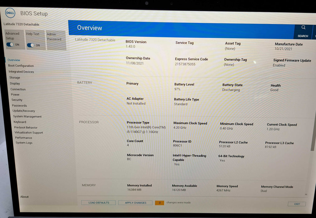Dell Latitude 7320 Detachable | Intel Core i5-1140G7, 16GB DDR4, 256GB SSD ) Lap200
