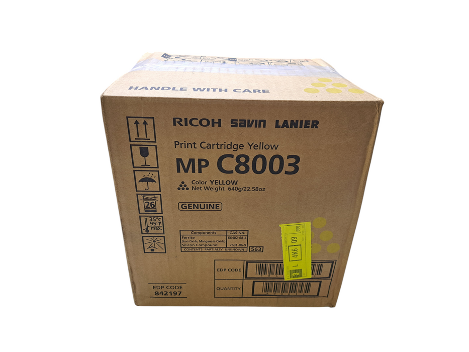 (Open Box) Ricoh Savin Lanier MP C8003 Print Cartridge | Yellow 842197