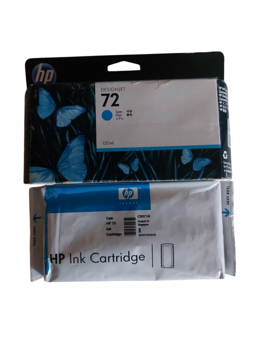 LOT of 4x HP 72 Cyan Ink Cartridges (C9371A) – Expired 2017/2018