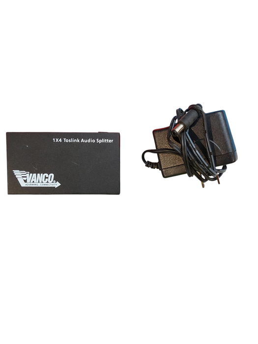 VANCO 1x4 Toslink Audio Splitter