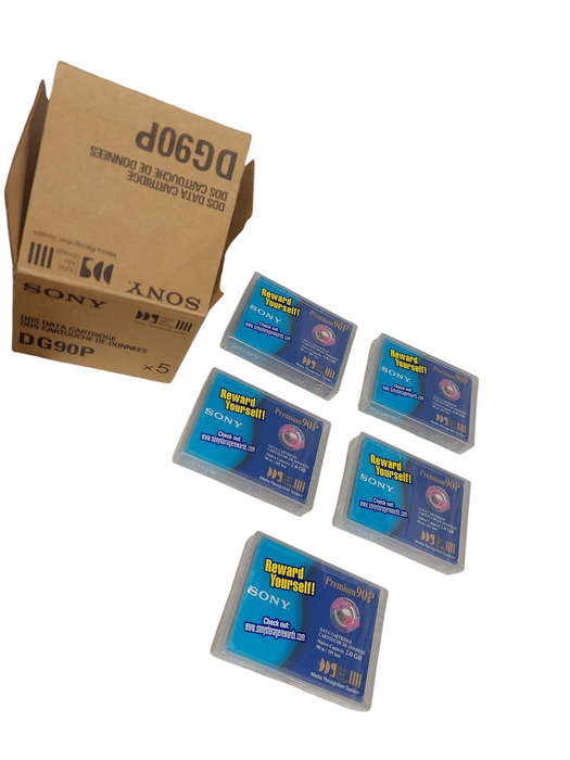 Sony Bundle of 5 New DDS Data Cartridges GD90P 2GB Premium 90P =