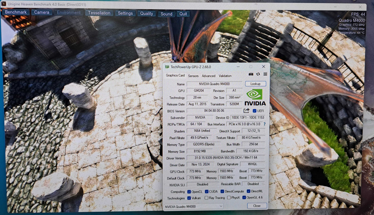 NVIDIA Quadro M4000 8GB GDDR5 Graphics Card | 4x DisplayPort )