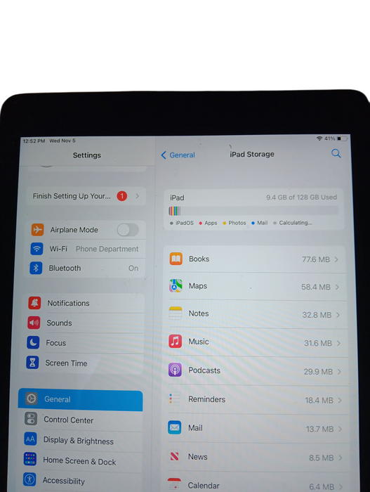 Apple iPad Air 2nd Gen - Space Gray - 128GB [A1566]  Q