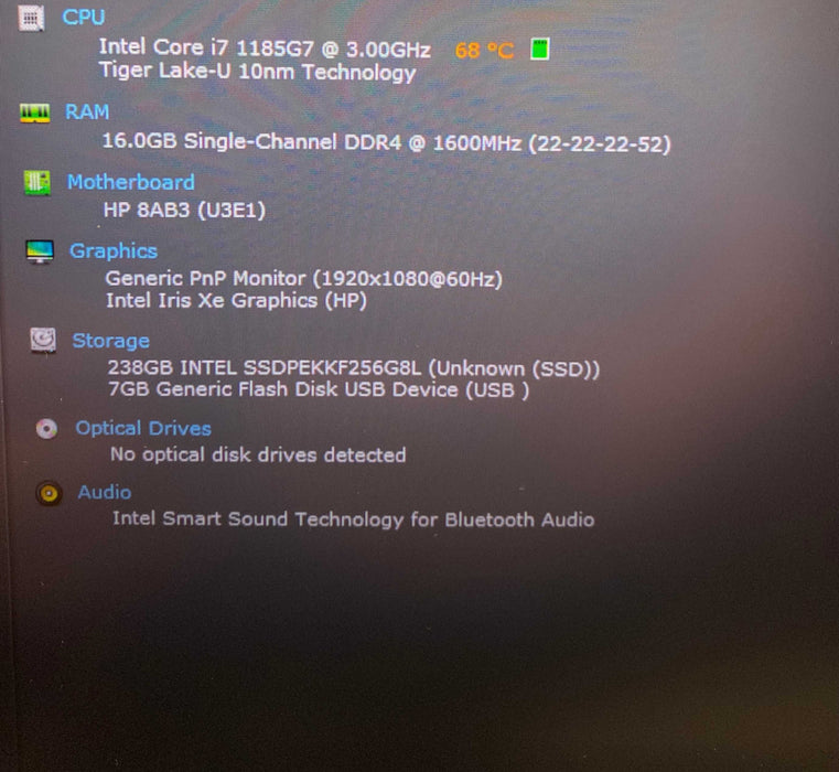 HP EliteBook 840 G8 Core i7-1185G7@3.00GHz vPRO 16GB RAM 256GB SSD READ  Lap200