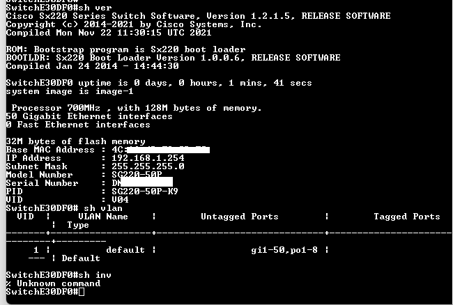 Cisco SG220-50P 50-Port Gigabit PoE Smart Network Ethernet Switch SG220-50P $