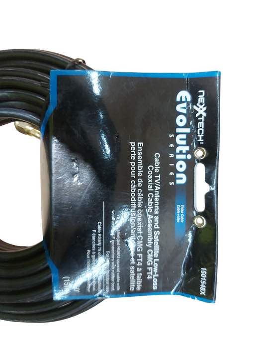NEXXTECH 15m 75 ohm COAXIAL TV/ANTENNA & SATELLITE LOW-LOSS CABLE