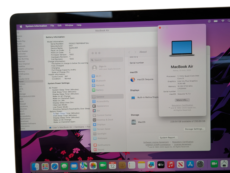 Apple MacBook Air Retina 13-inch 2020 Intel Core i5-1030NG7 16GB RAM 256GB  -