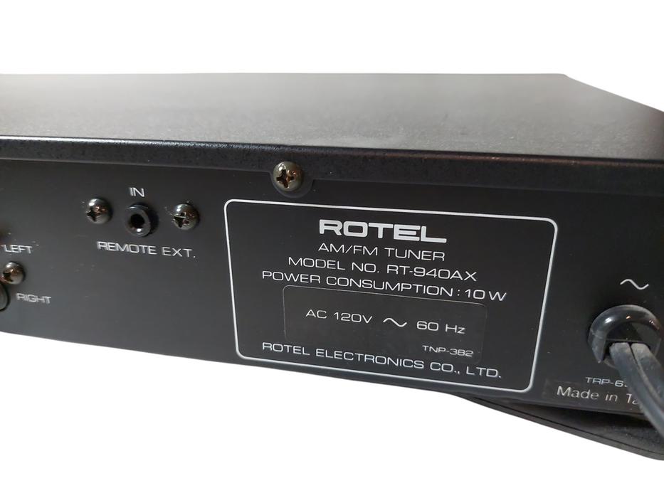 Rotel AM/FM Stereo Tuner Model: RT-940AX =