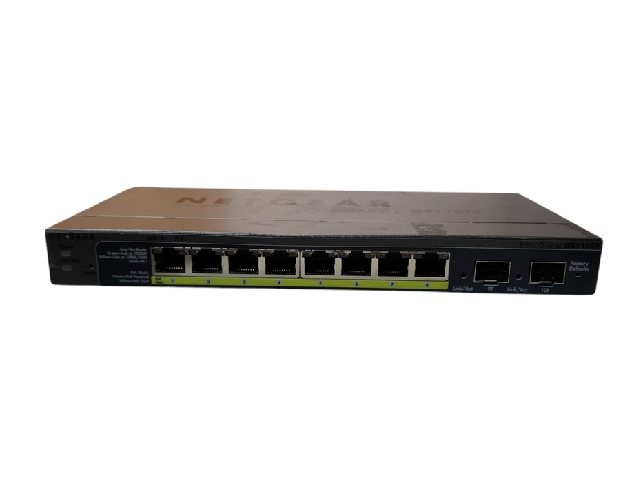 Netgear Prosafe GS110TP | 8-Port Gigabit PoE Smart Switch w/ 2x SFP