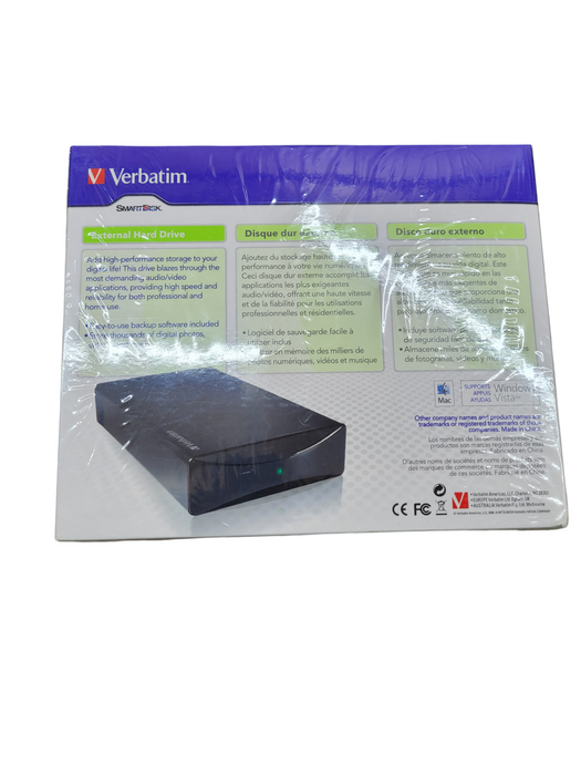 Verbatim 1TB External Hard Drive FireWire 400 USB 2.0  Q