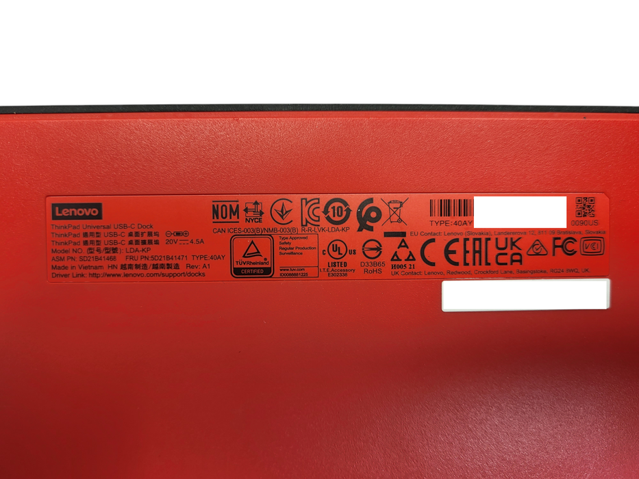Lenovo ThinkPad Universal USB-C Dock 40AY w/ 90W AC Q$