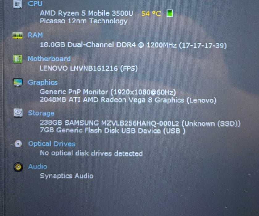 Lenovo IdeaPad Flex-14API TOUCH Ryzen 5 3500U 20GB RAM 256GB SSD  Lap200