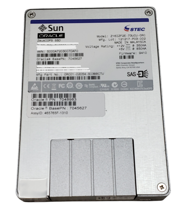 73GB SAS 2.5" Sun Oracle 15mm SSD - 7045627 / STEC X3-2 T4-4 Q+