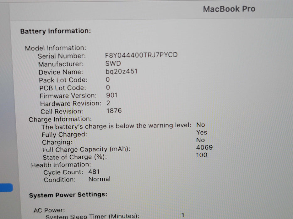 Apple Macbook Pro 2020 13" 4-Core i5-1038NG7 @ 2.0GHz 16GB DDR4 500GB SSD (