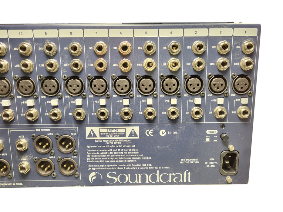 Soundcraft GB2R 12-channel Analog Mixer READ $