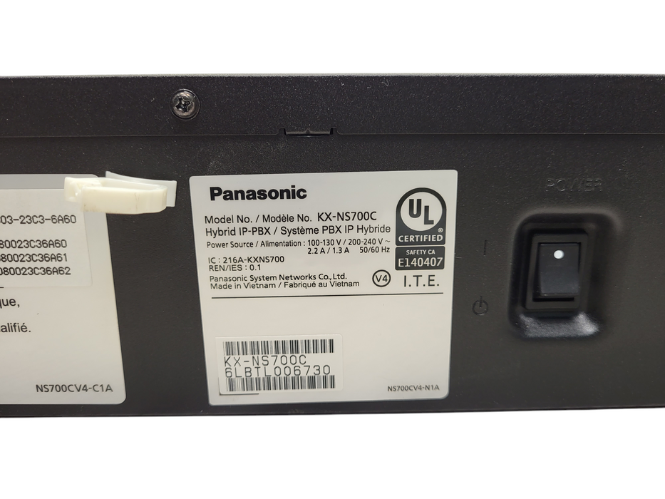 Panasonic KX-NS700C Main Phone System Unit - NS700C Hybrid IP PBX $