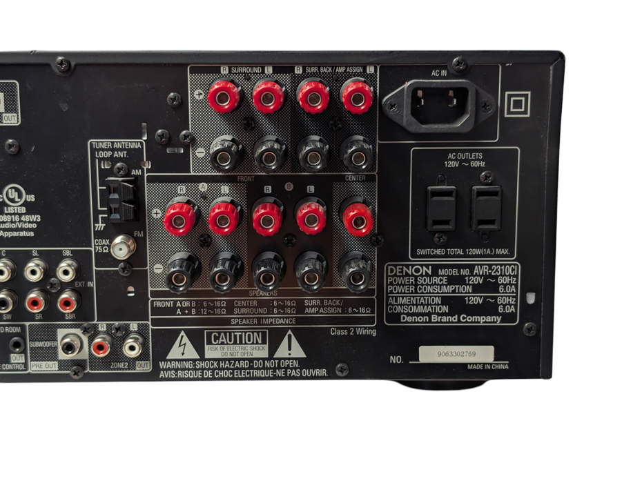 DENON AVR-2310CI 7.1 ch AV Receiver with HDMI -