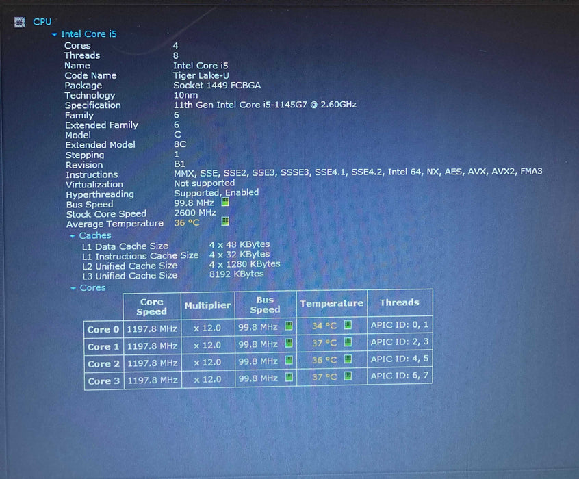 Panasonic ToughBook FZ-55 i5-1145G7@2.6GHz 16GB RAM 256GB SSD 30Hrs.