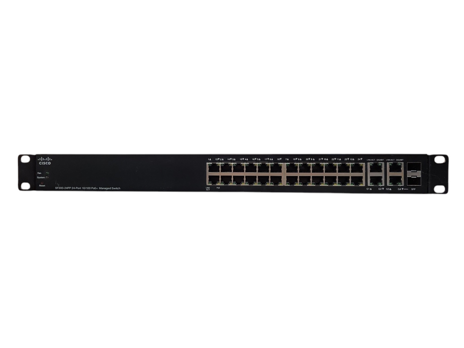 Cisco SF300-24PP 24-Port 10/100 PoE+Managed Switch