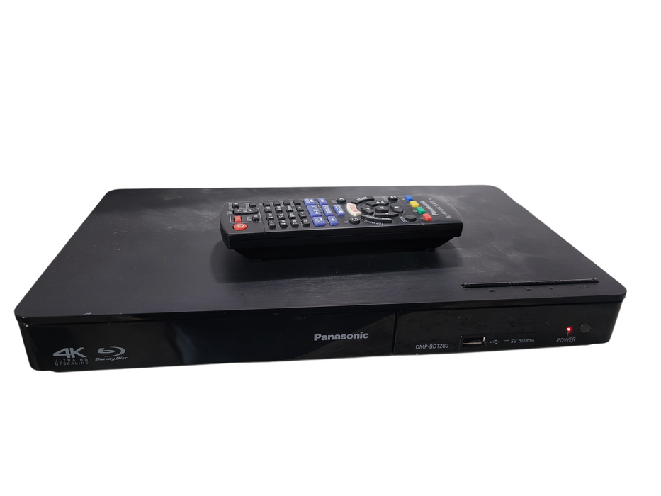 Panasonic DMP-BDT280 Blu-ray Disc Player 4K Upscaling WiFi HDMI Remote