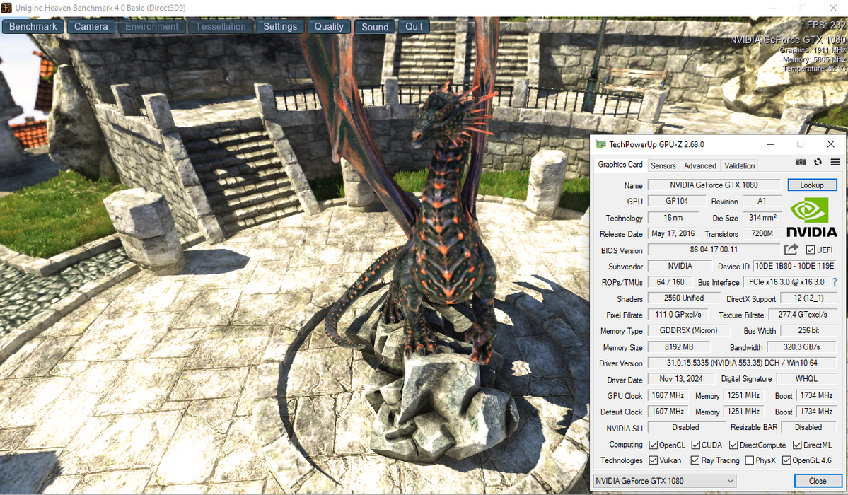 ASUS Turbo GeForce GTX 1080 8GB GDDR5X Graphics Card