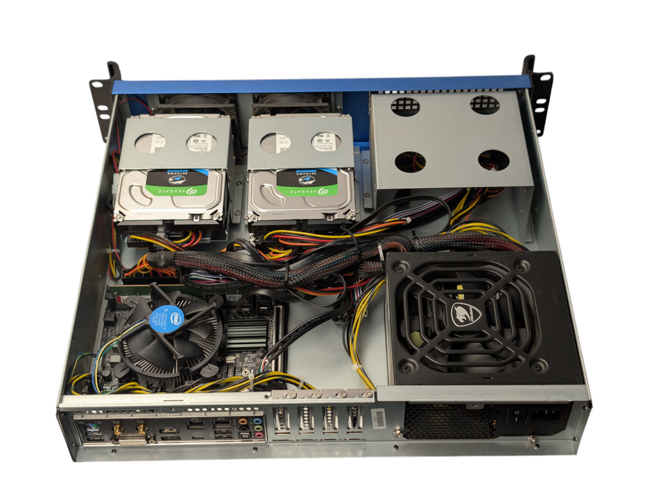 2U Custom NAS / NVR Rack PC Intel Core i7-7700 8GB RAM  -