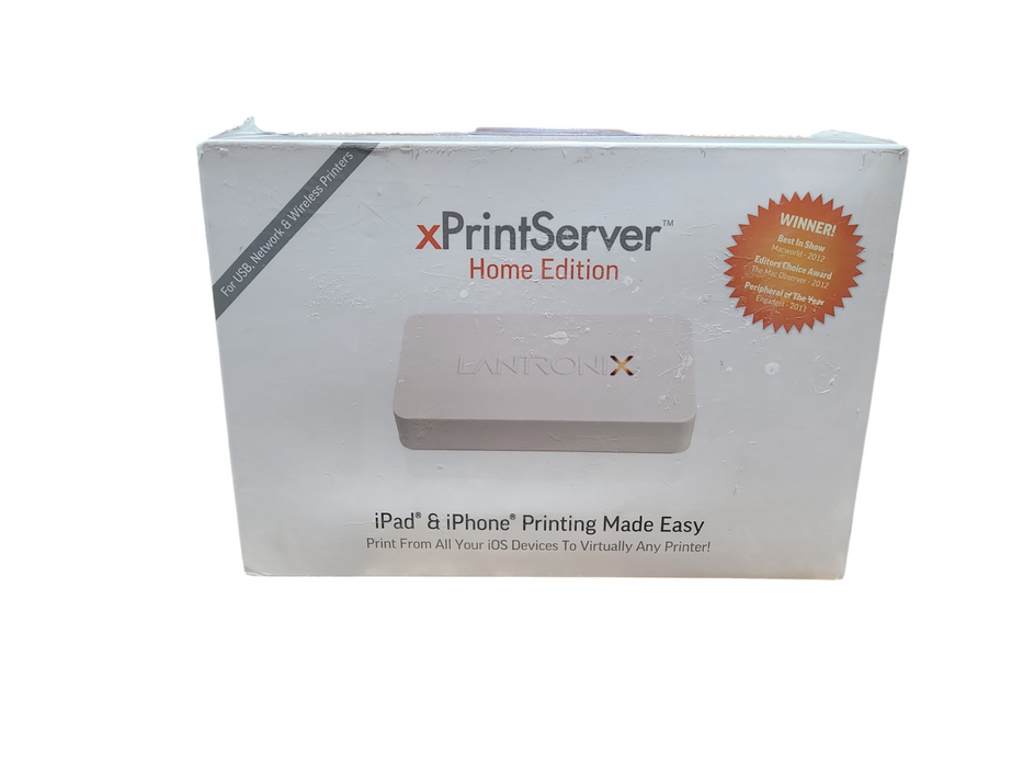 Lantronix xPrintServer Home Edition (XPS1002HM-01-S) iOS Printing %