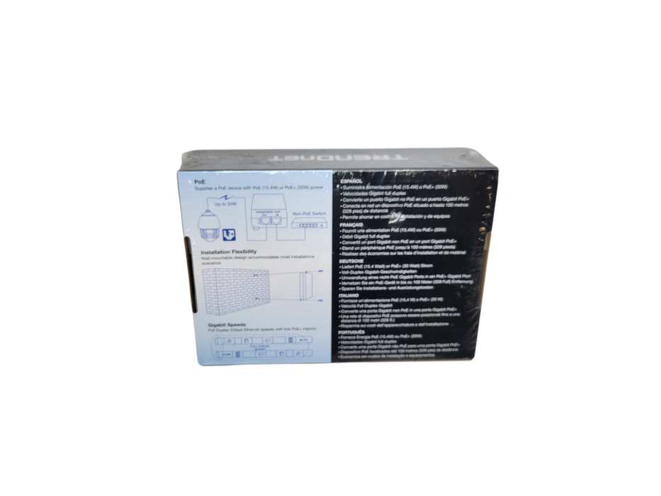 TRENDnet Gigabit PoE+ Injector 15.4W / 30W 100m %