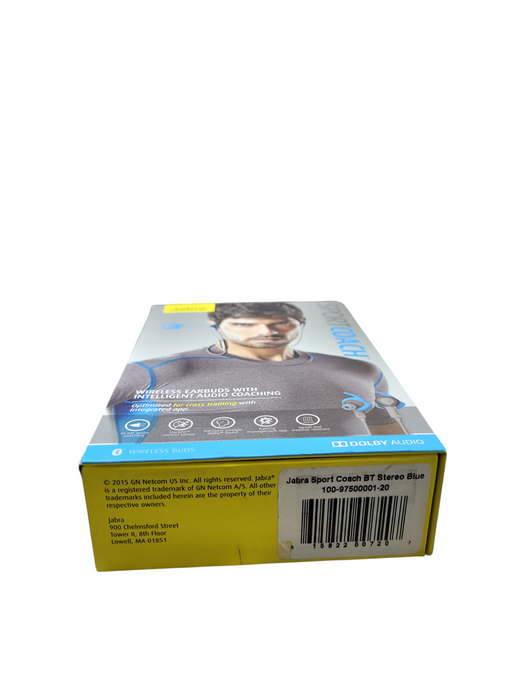 Jabra Sport Coach Bluetooth Wireless Earbuds, Blue *New* 100-97500001-02