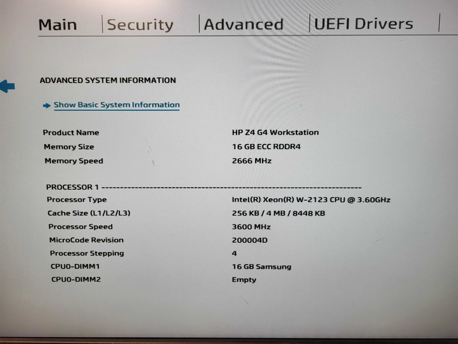 HP Z4 G4 Workstation, Xeon W-2123 3.60GHz, 16GB DDR4, 512GB NVMe No GPU Q$