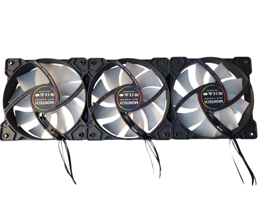 PC Case Fans Montech 12V 0.2A/2.52W X5-X121400-BFRGB 3x Case Fans