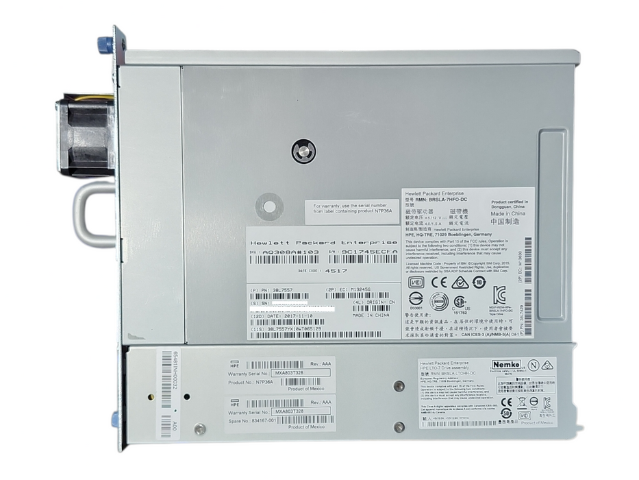 HPE LTO-7 Ultrium SAS Tape Drive BRSLA-7HFO-DC