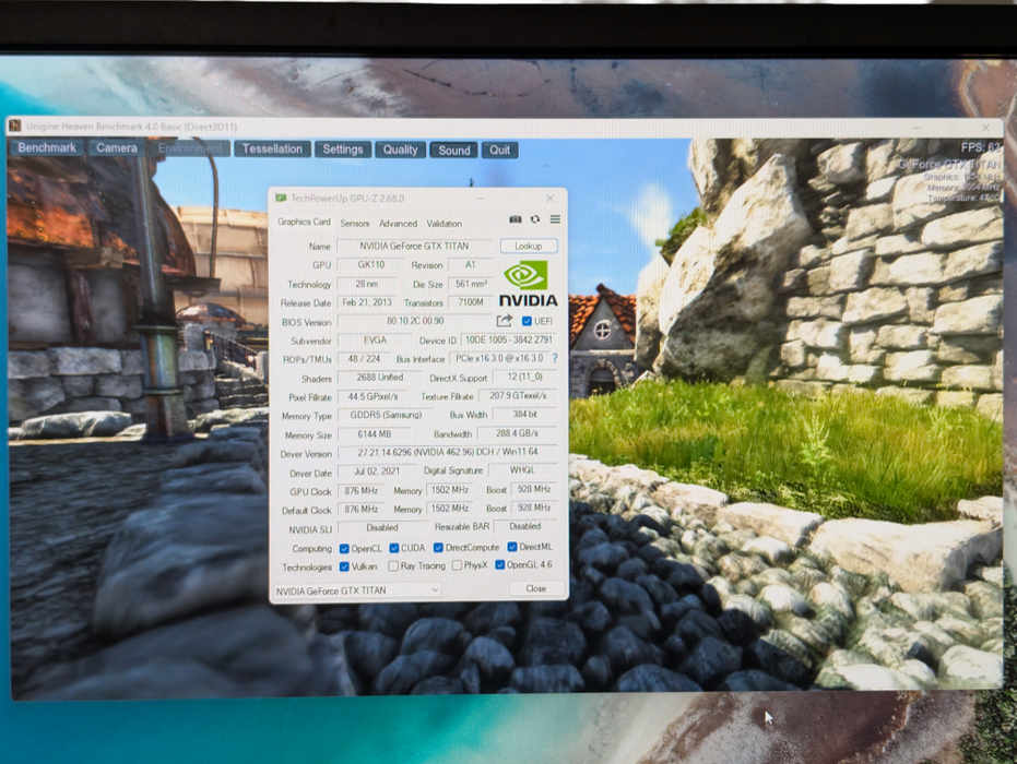 NVIDIA GeForce TITAN 6GB EVGA Graphics Card 06G-P4-2793-KR -