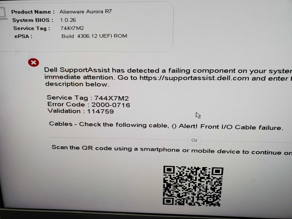 Dell Alienware Aurora R7 Intel i7-8700 @ 3.20Ghz 16GB GTX1060 NO HDD READ