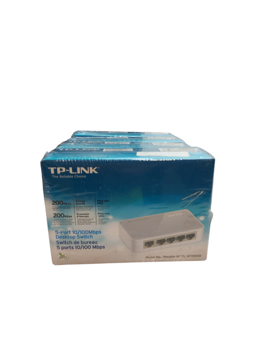 LOT of 4X TP-LINK (TL-SF1005D) 5 Port Desktop Ethernet Switch