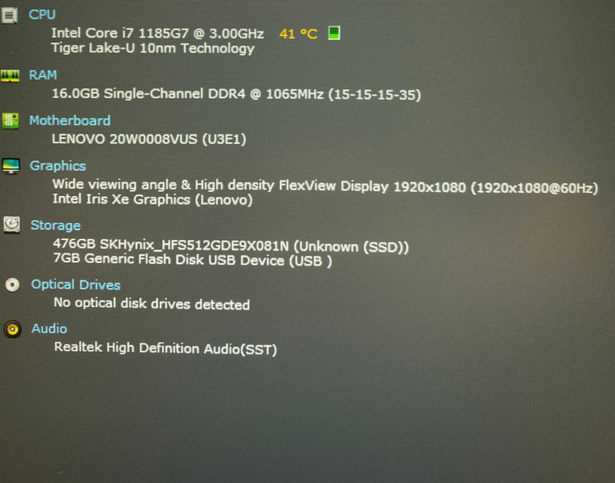 Lenovo ThinkPad T14 Gen 2 Core i7-1185G7@3GHz vPRO 16GB RAM 512GB SSD READ!  Lap200