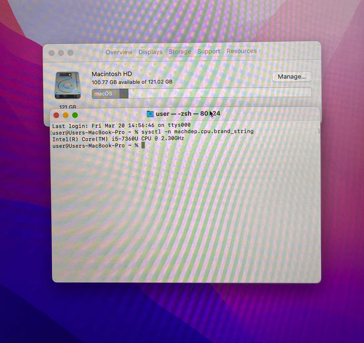 Apple MacBook Pro 13" 2017 i5-7360U 8GB RAM 128GB SSD READ!