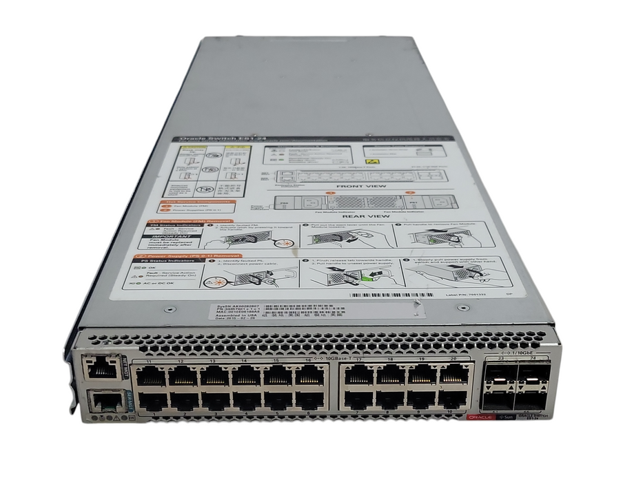 Sun/Oracle ES1-24 7105436 24-port Switch, 2x Power supplies _