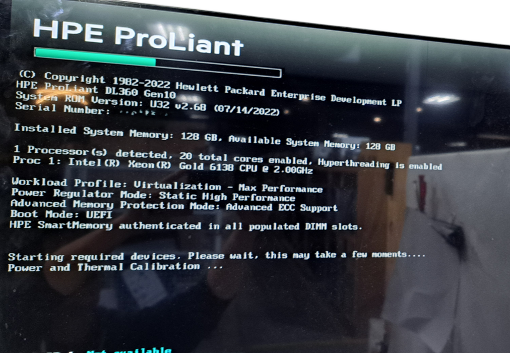 HPE ProLiant DL360 Gen10 1U 3.5"|1x Gold 6138|128GB RAM|E208i-a SR Gen10