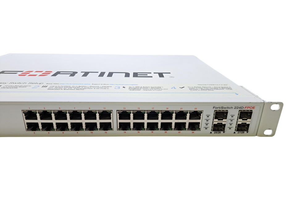 Fortinet FortiSwitch FS-224D-FPOE Layer 2/3 Switch PoE+ 370W 24x GE Port SFP+