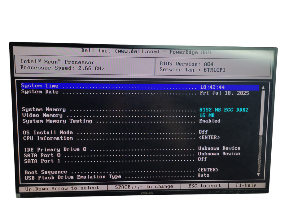 Dell PowerEdge 860 - Xeon @ 2.6GHz NO HDD 8GB DDR2 345W PSU %