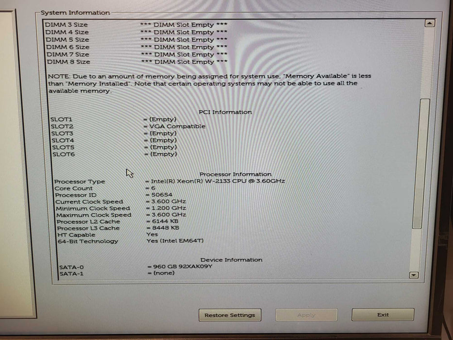 Dell Precision 5820, Xeon W-2133 3.60GHz, 16GB DDR4, 1TB SSD WX7100 $